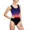 Sunset Gradient Design Sleeveless Swimwear Bathing Suit