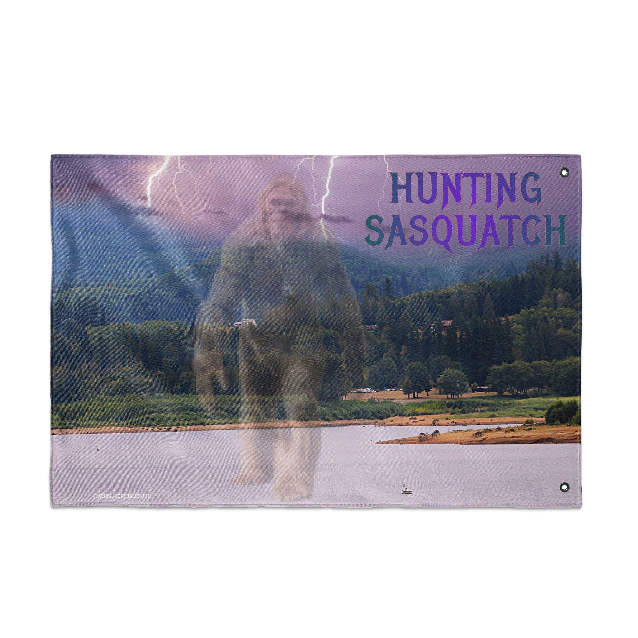 Hunting Sasquatch Scenic Design Tapestry product type