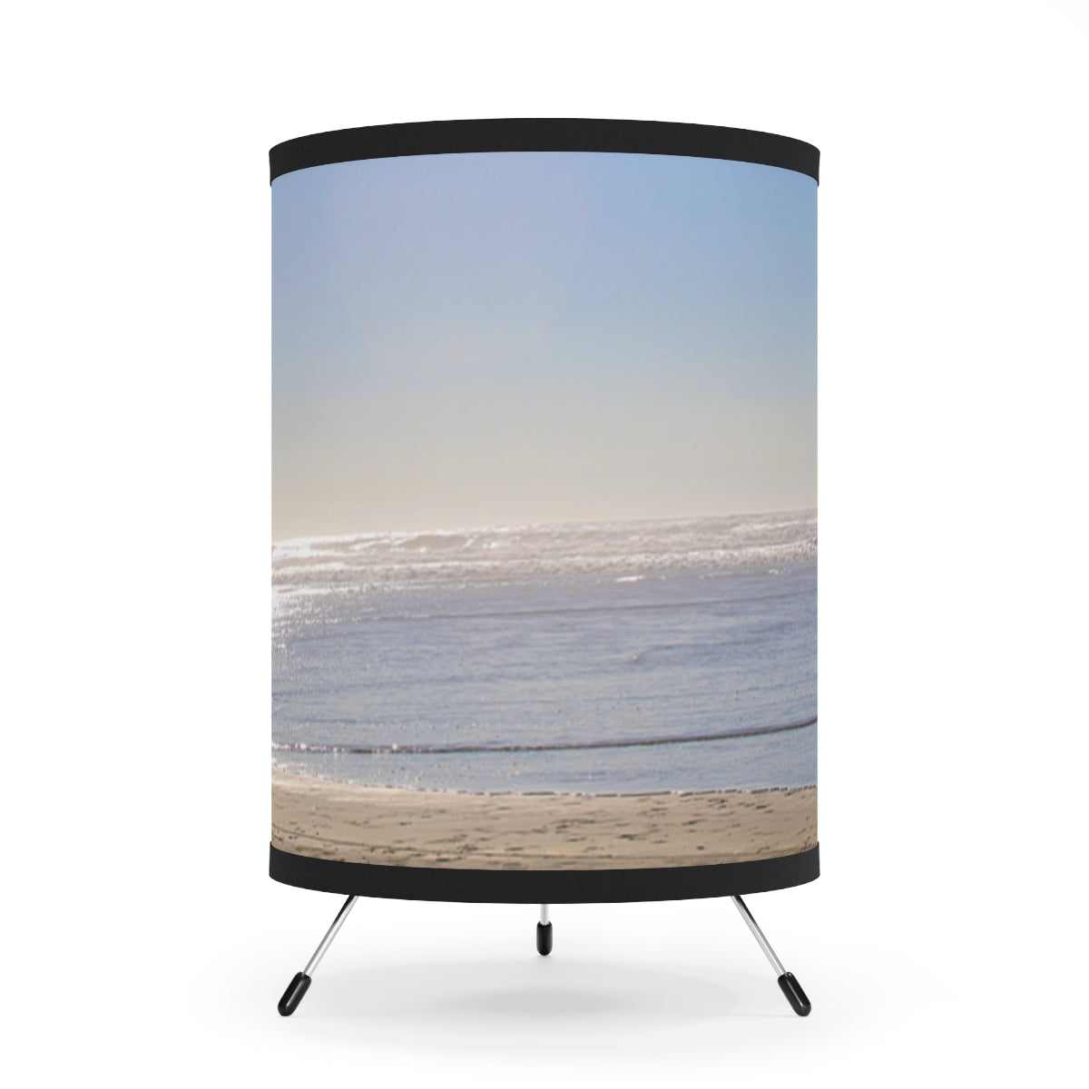 Tranquil Coastal Beach Scene Portable Room Divider