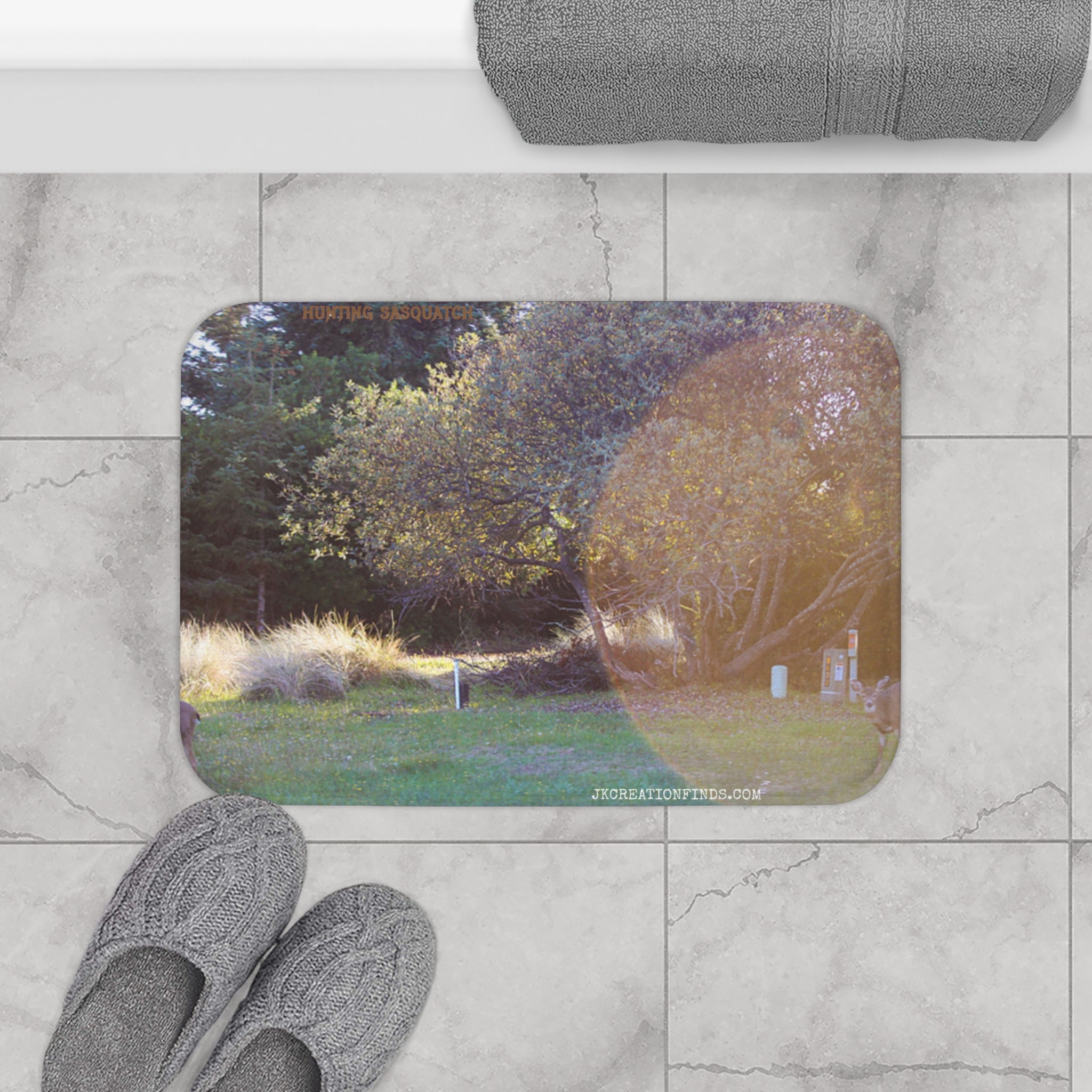 Forest Sunrise Scenic Bath Mat Product