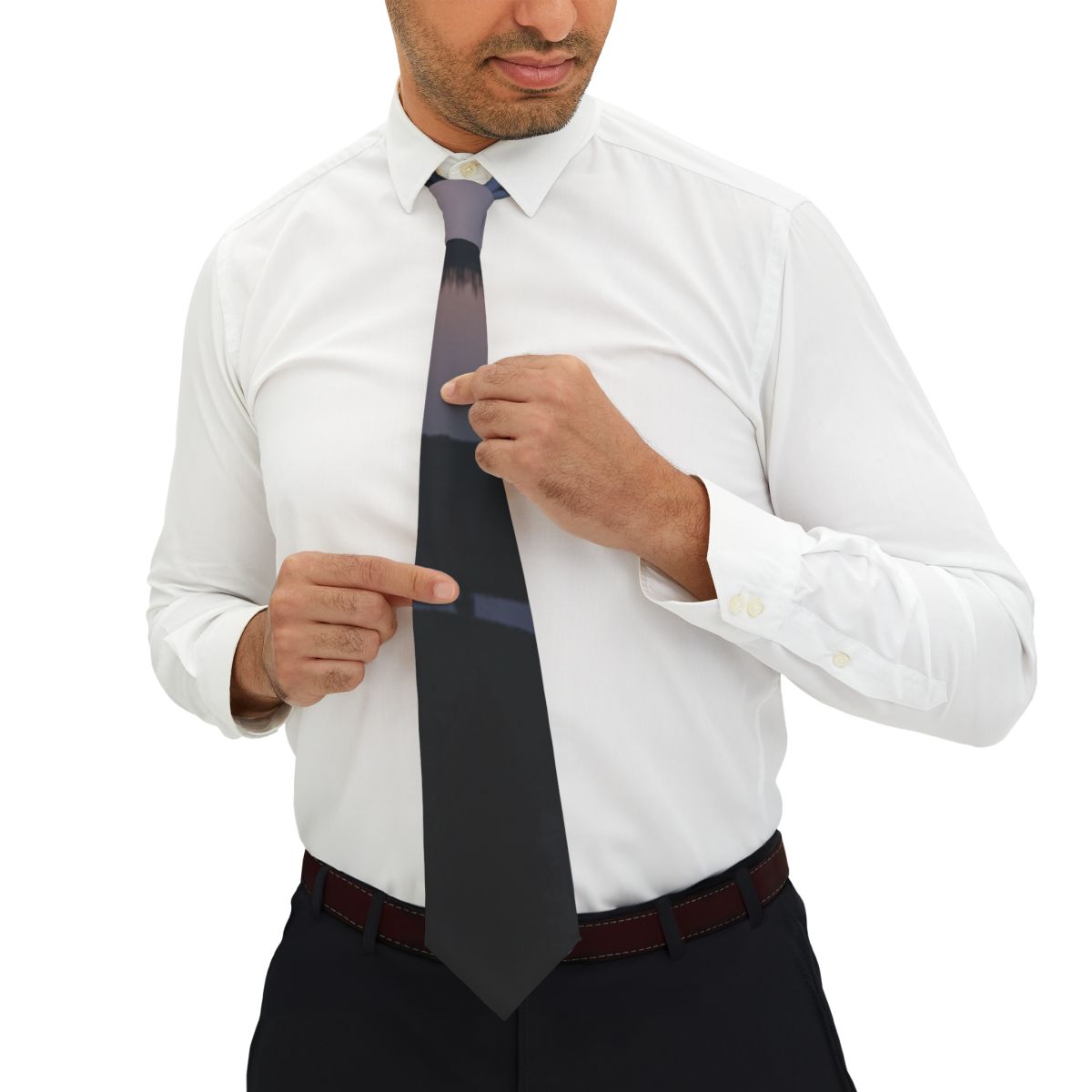 Elegant Professional Dark Gray Slim Tie Product