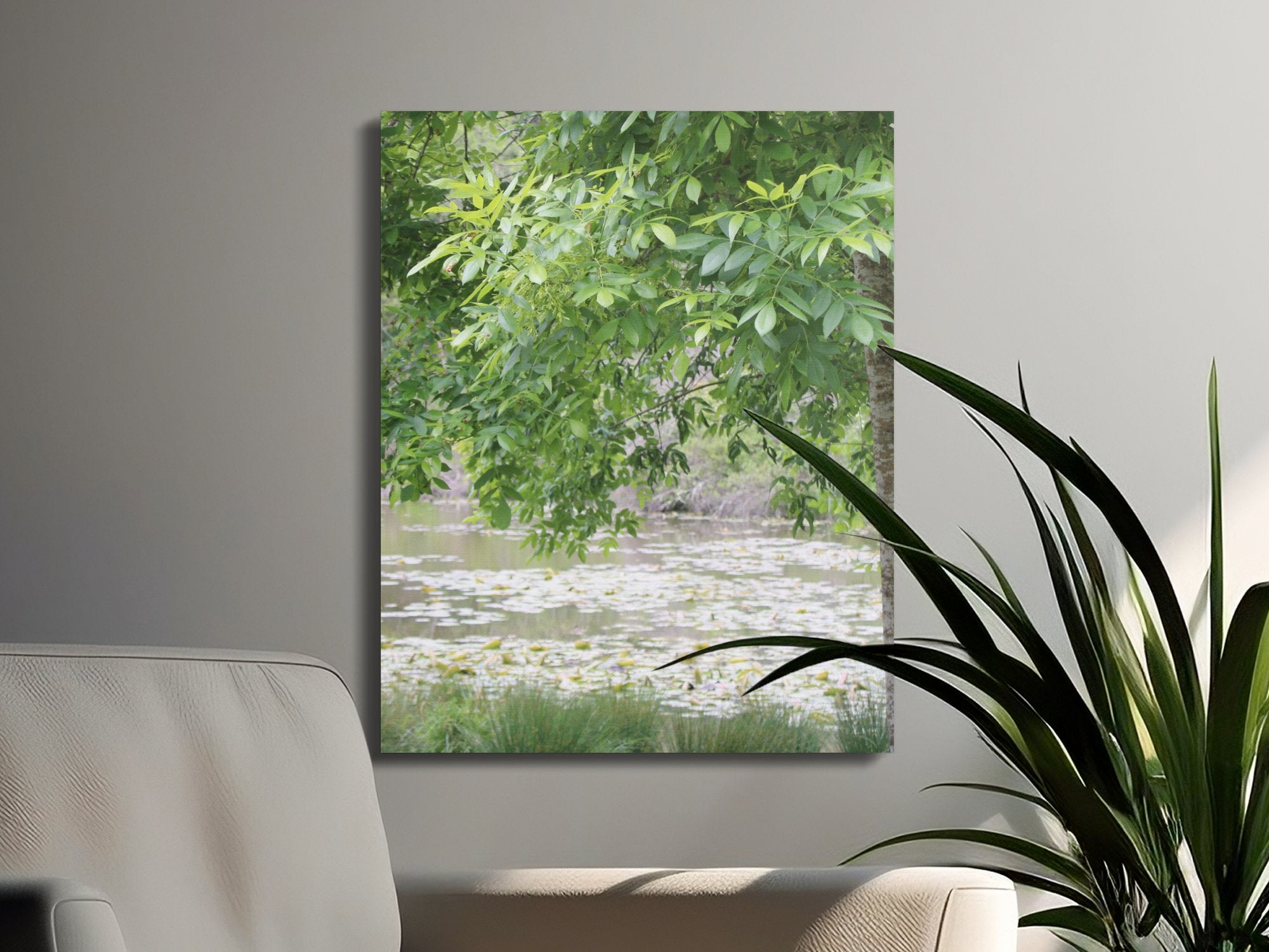 Serene Nature Themed Lake Scene Wall Art product