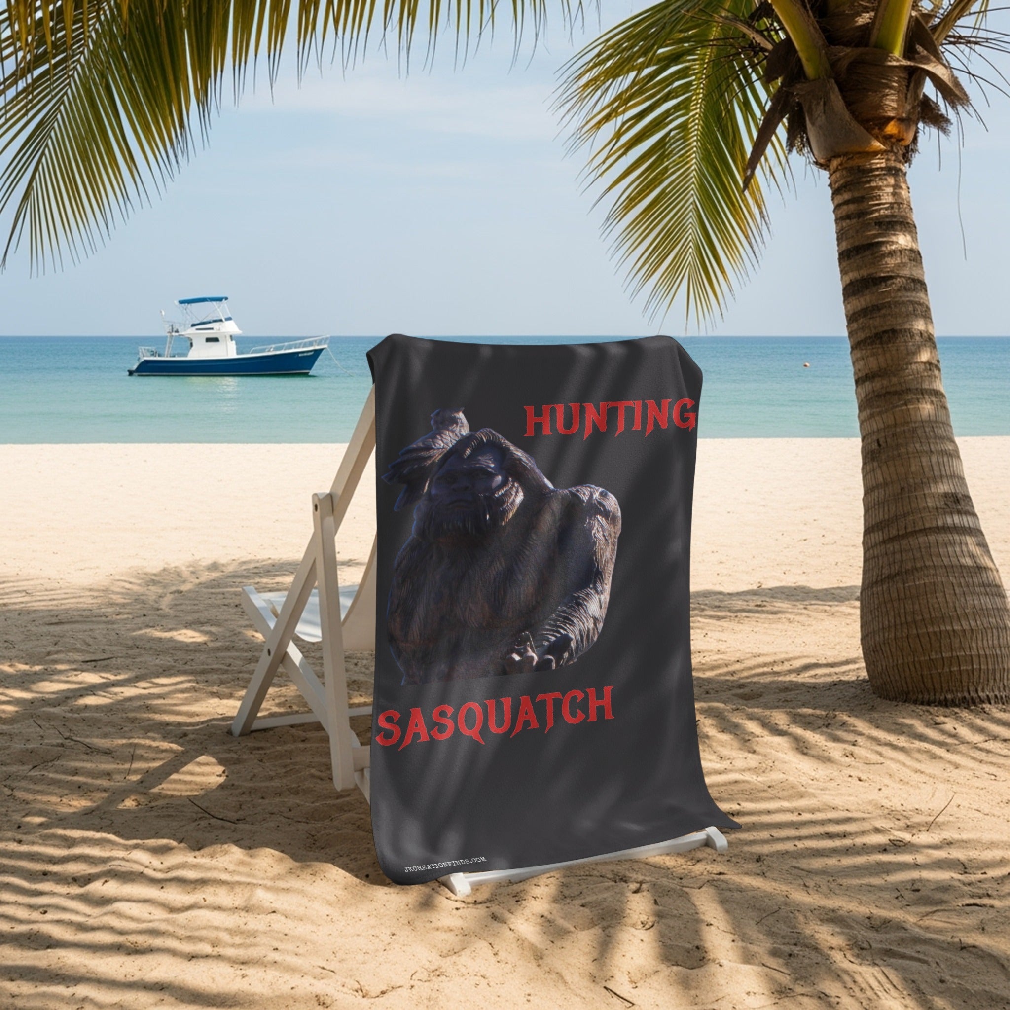 Hunting Sasquatch Beach Towel product type