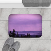 Purple Mountain Landscape Bath Mat Product