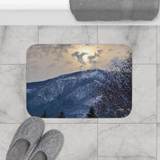 Snowy Mountain Landscape Bath Mat Product