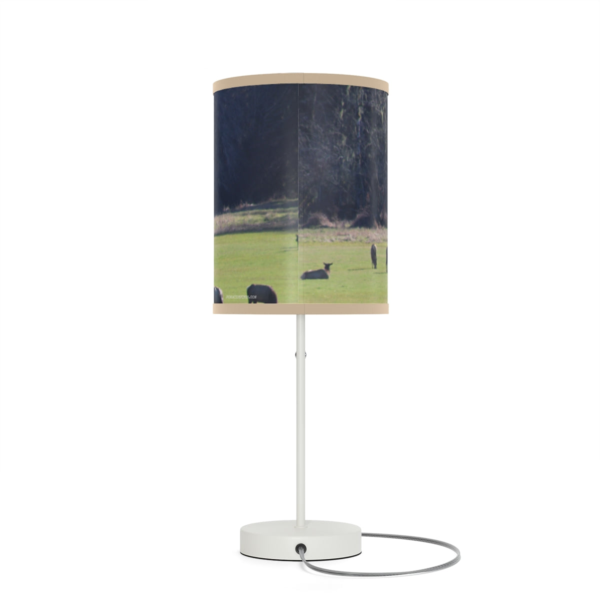 Wildlife Scene Table Lamp with Nature Views
