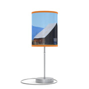 Rustic Barn Scene on Blue Decorative Lamp product
