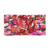 Vibrant Floral Design Love Theme Towel product
