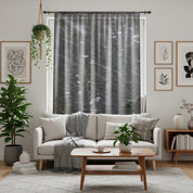 Snowfall Window Curtain, Winter Scene, Abstract Landscape, Nature Photography, Home Decor, Cozy Living, Stylish Drapes, Unique Gift