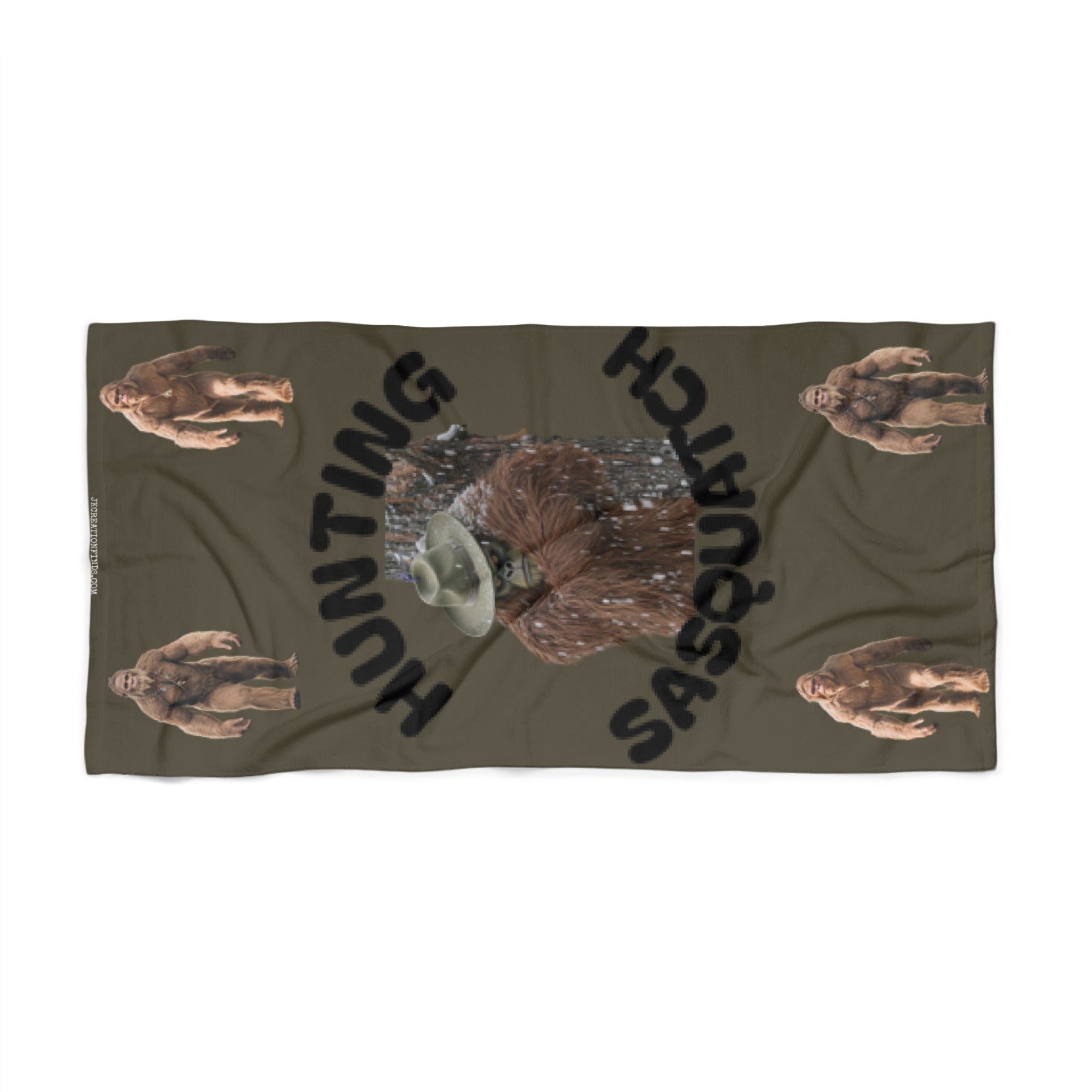 Sasquatch Hunting Towel Unique Outdoor Adventure product