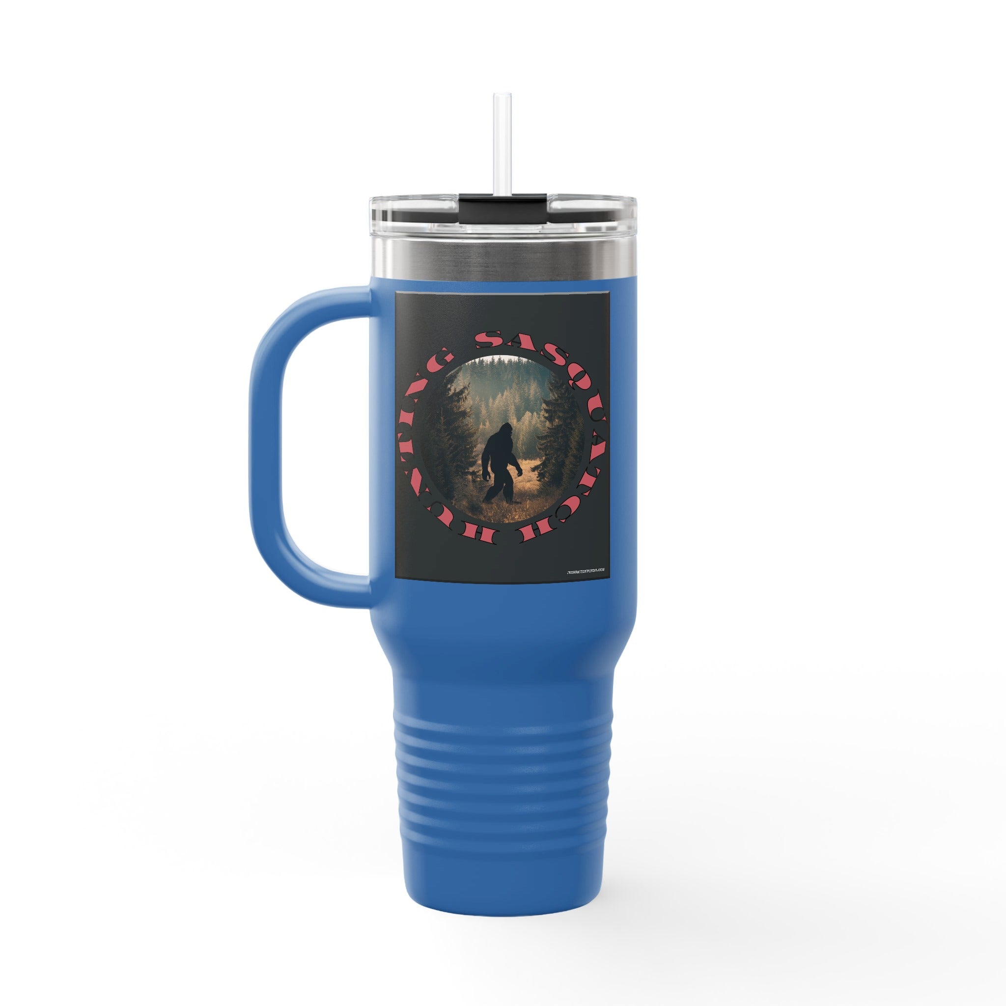 Hiking Sasquatch Blue Travel Tumbler Mug product type
