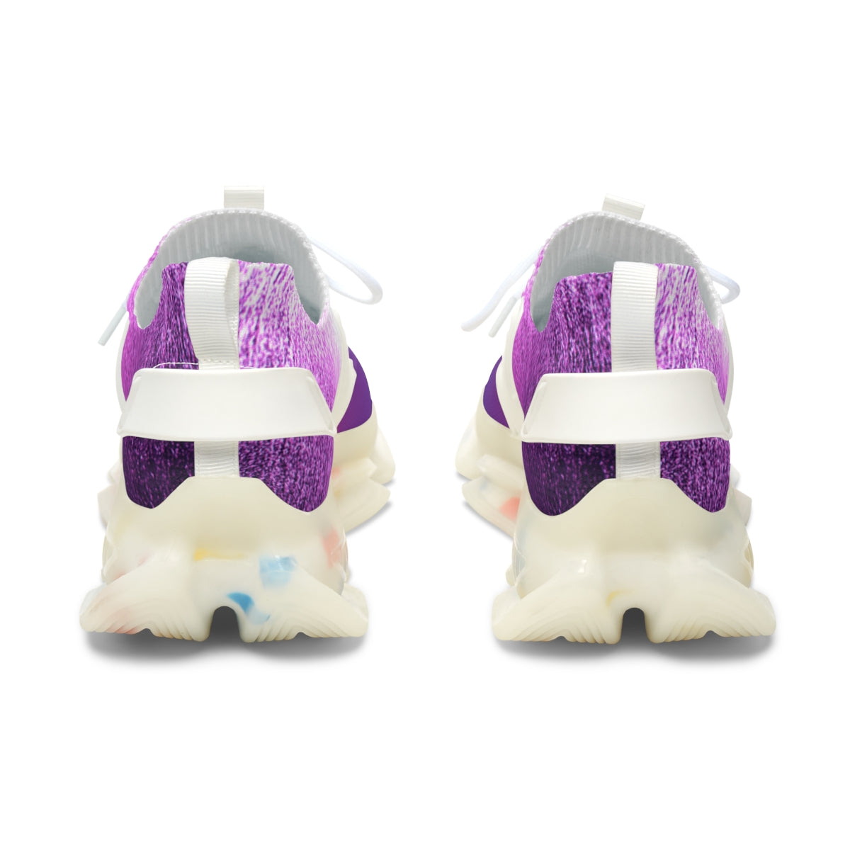 Bold Vibrant Purple and White Running Sneakers