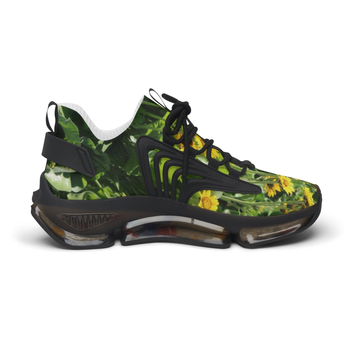 Vibrant Floral Pattern Lace-Up Athletic Shoes