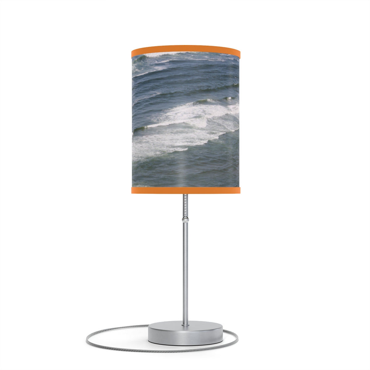 Ocean Wave Design Metal Table Lamp Product