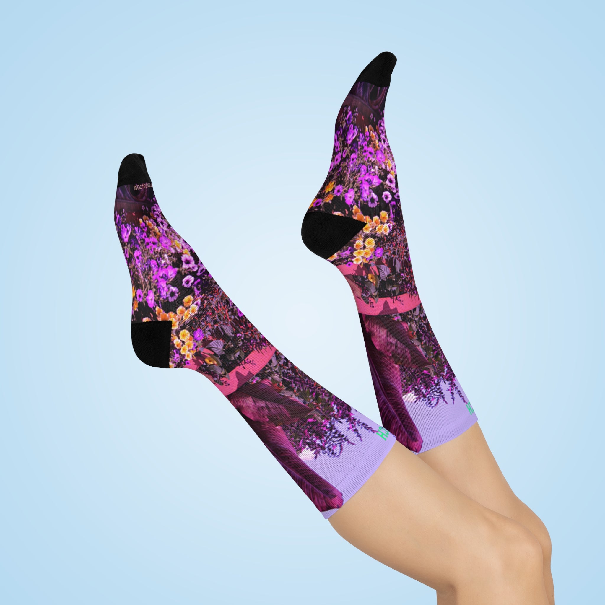 Vibrant Floral Design Knee-High Socks Product