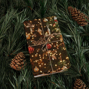 Festive Holiday Themed Gift Wrap with Christmas Tree