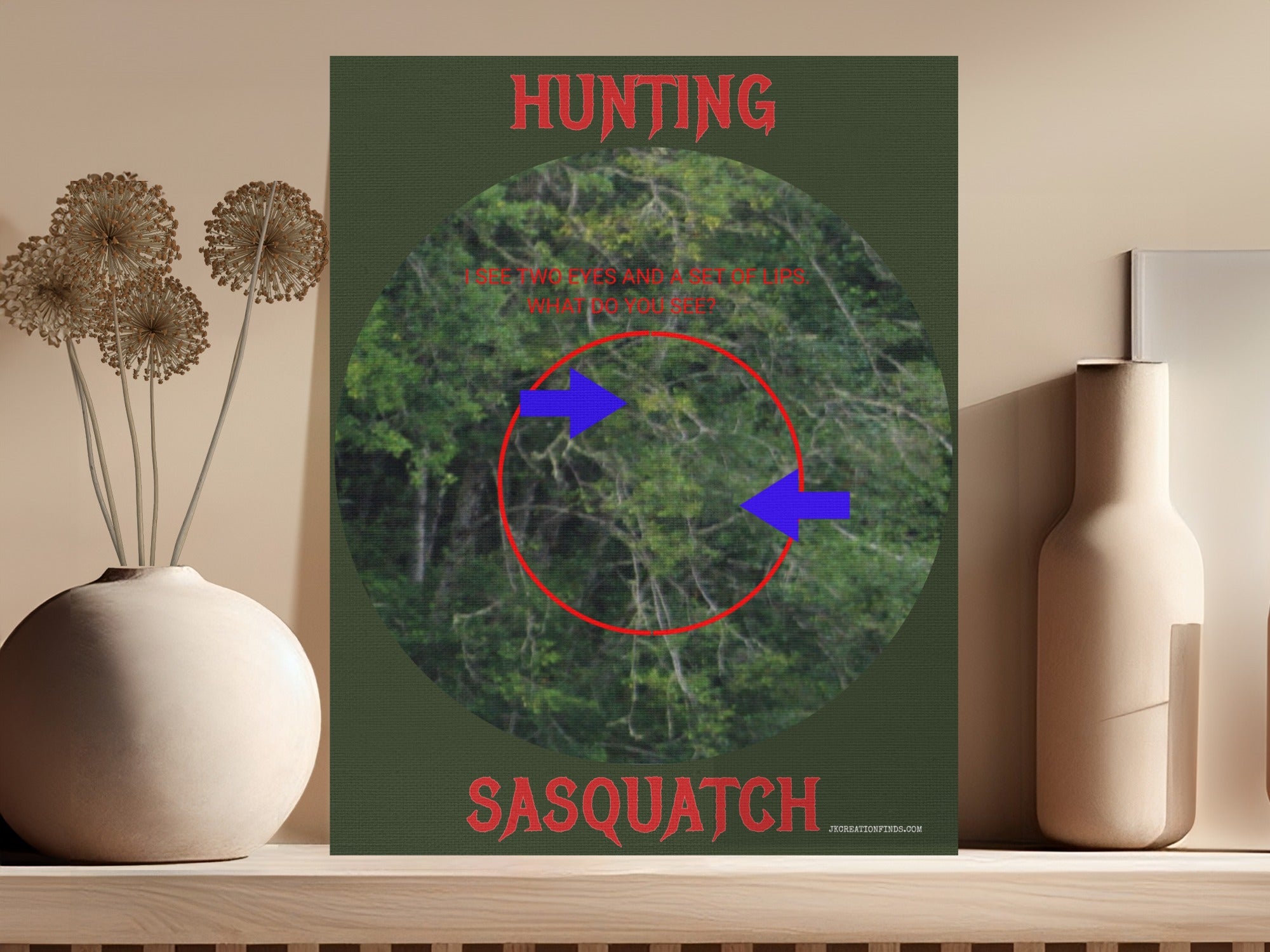 Hunting Sasquatch Novelty Wall Art Print product