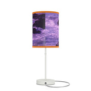 Purple Ocean Waves Print Table Lamp Product