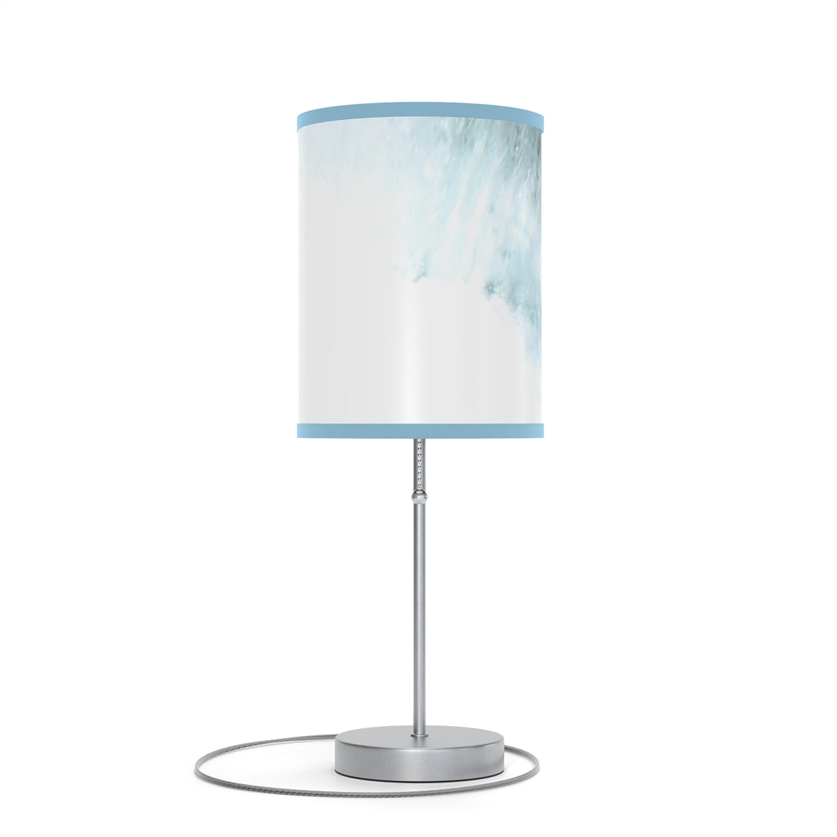 Elegant Blue and White Table Lamp with Minimalist Design