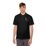 Elegant Black Polo with Stylish Graphic Design