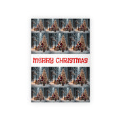 Merry Christmas Santa with Christmas Tree Poster