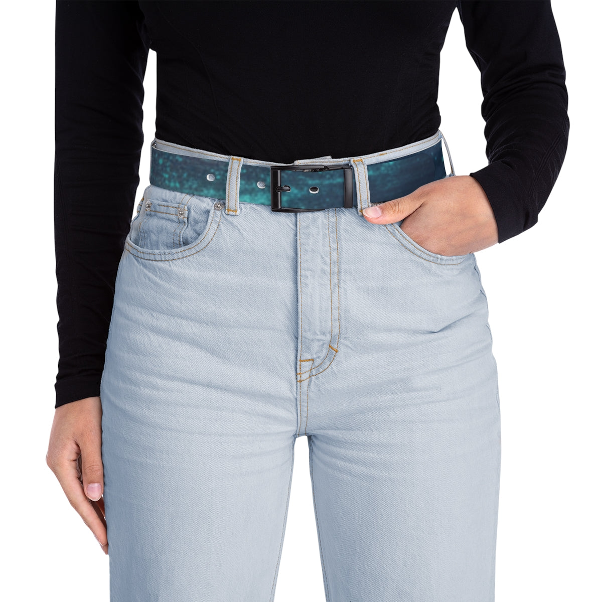 Stylish Black and Blue Reversible Belts for Jeans