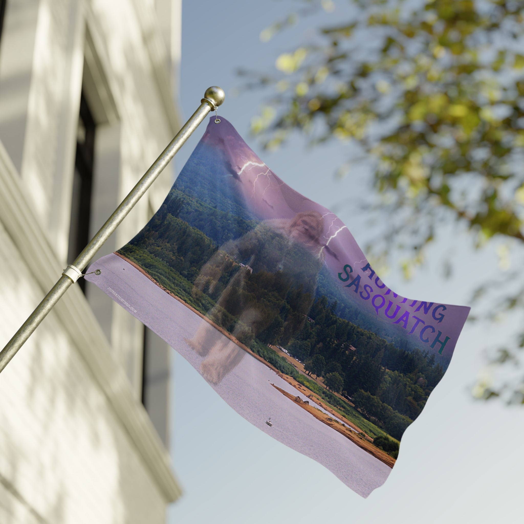 Sasquatch Scenic Landscape Outdoor Flag product
