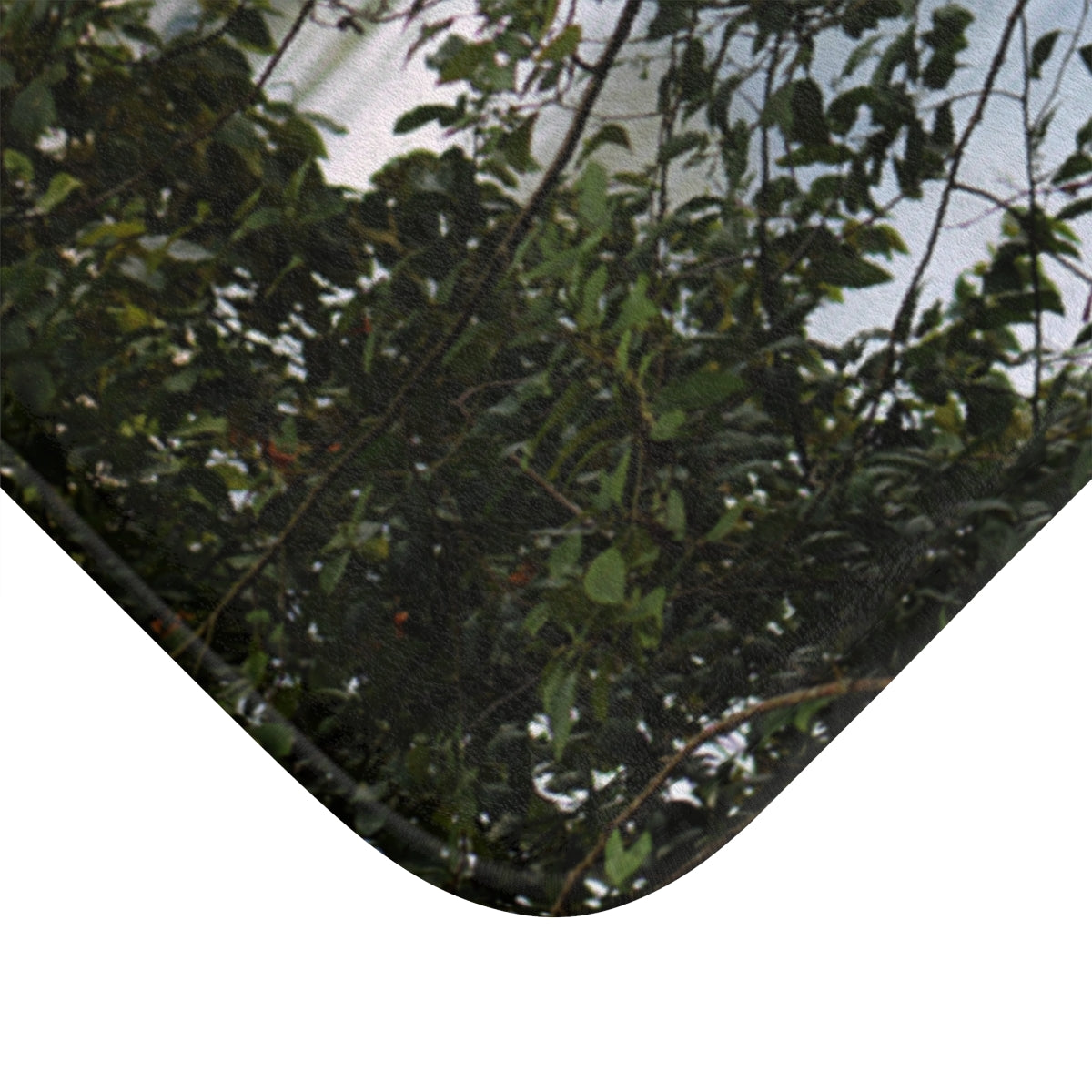 Green foliage pattern corner detail mousepad