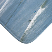 Serene Ocean Waves with Surfer Scene Home Decor Rug