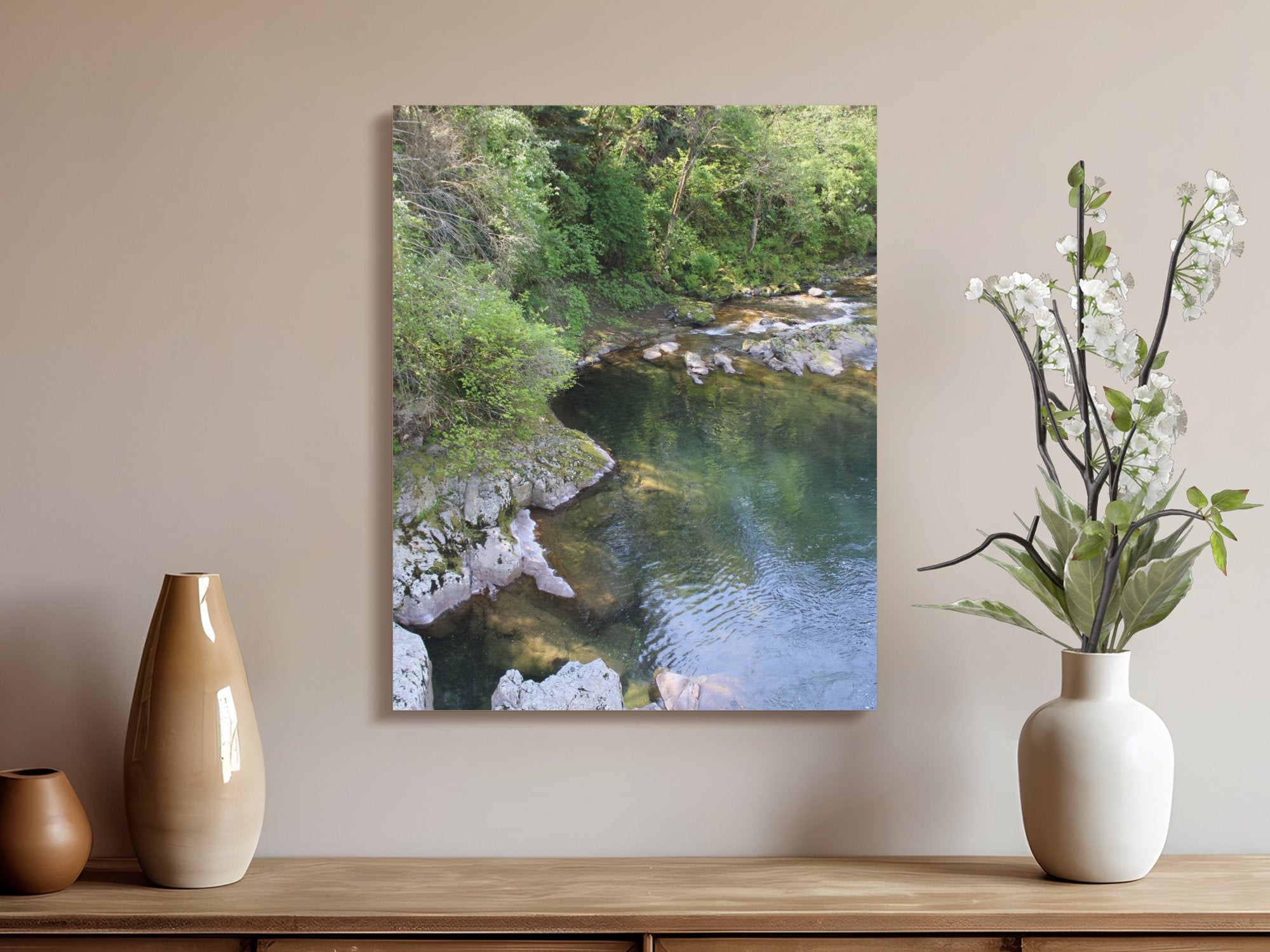 Serene River Landscape Canvas Wall Art product