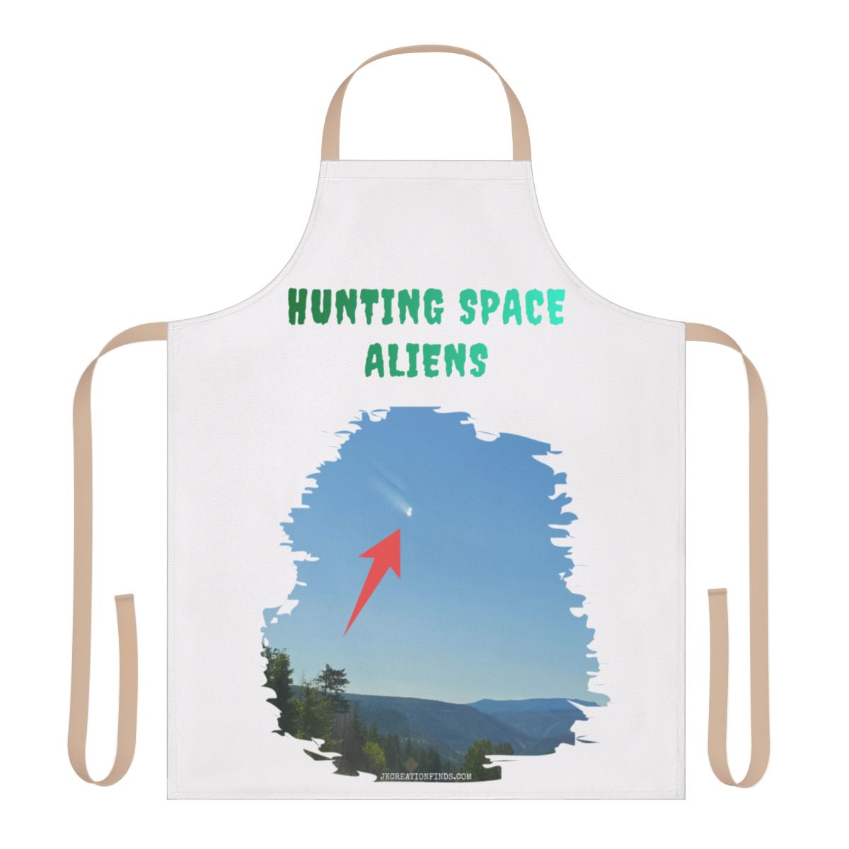 Hunting Space Aliens Novelty Fun Apron for Sci-Fi Enthusiasts