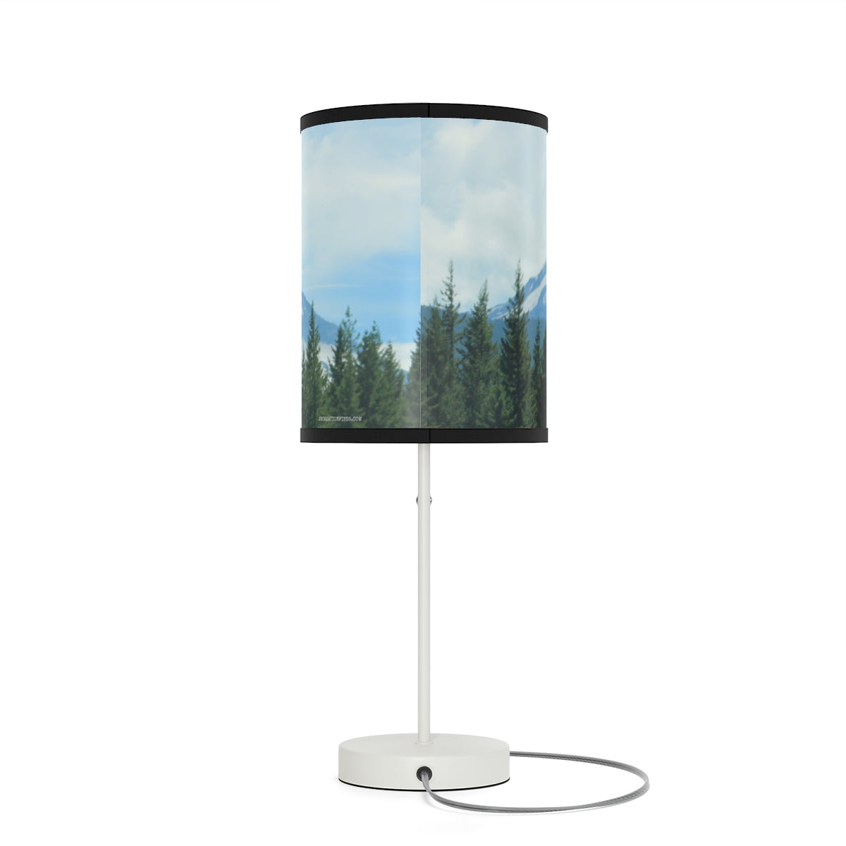Scenic Forest and Mountain Design Lamp