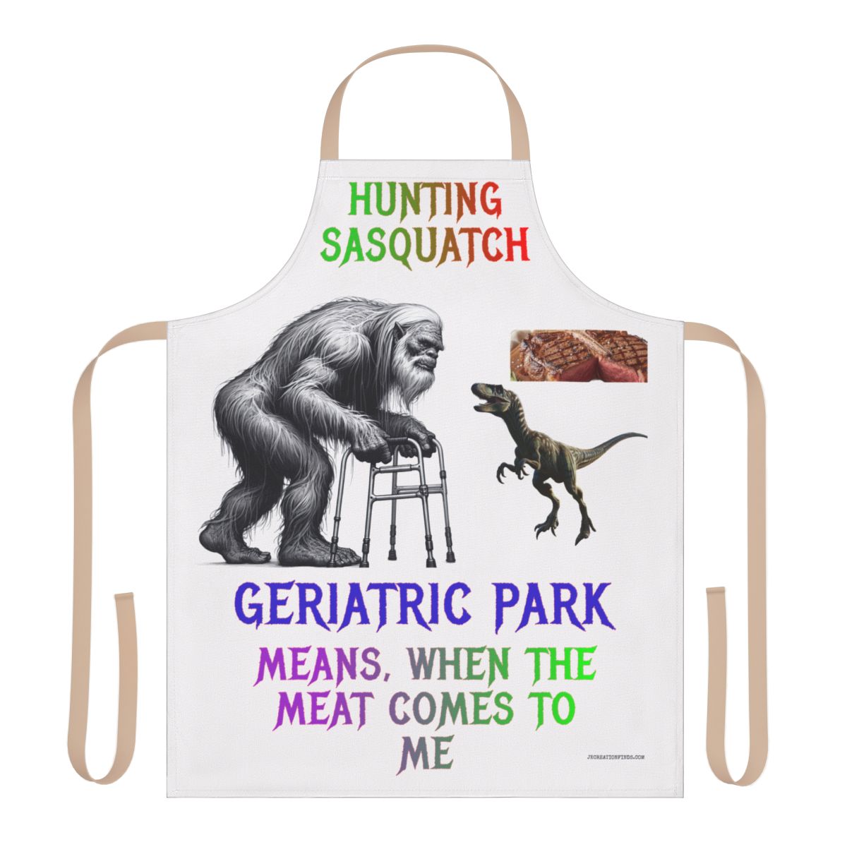 Funny Hunting Sasquatch Geriatric Park Apron