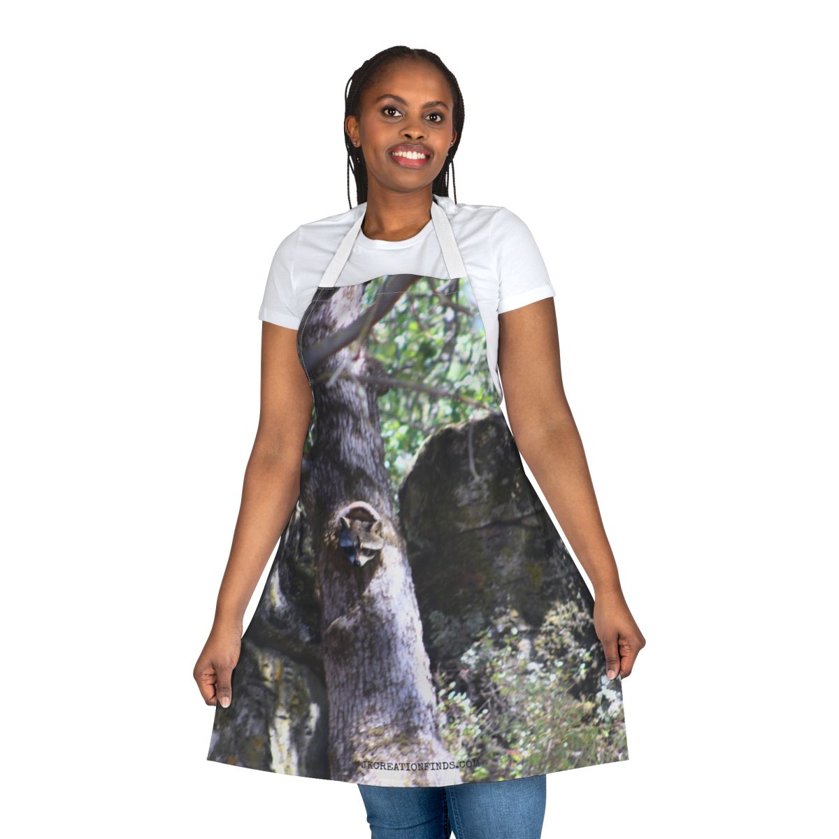 Forest Tree and Rock Print Cooking Apron