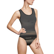 Elegant Coastal Scene Women's One-Piece Swimsuit