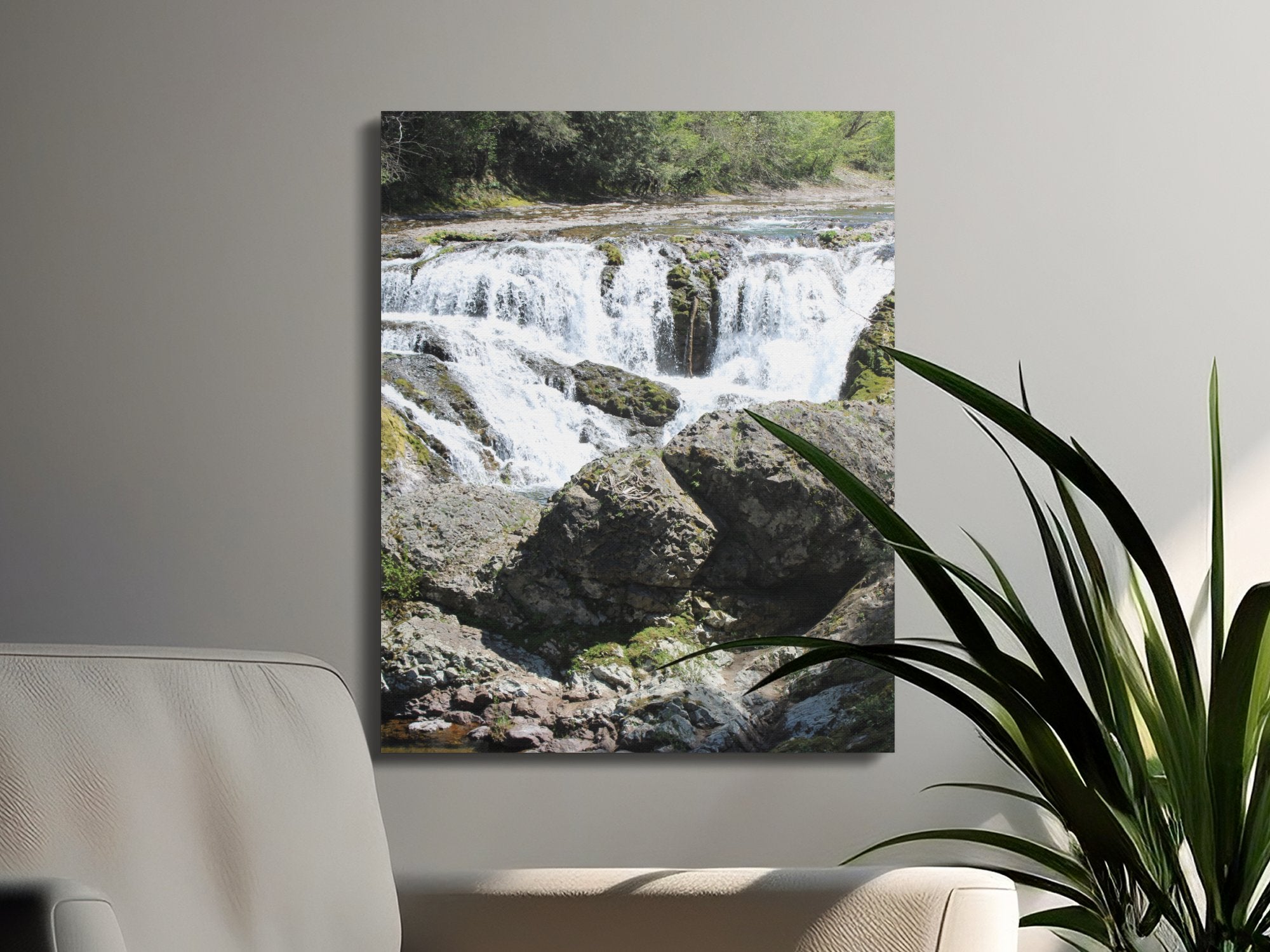 Mesmerizing Waterfall Landscape Art Print product type