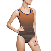 Sunset Beach Print One-Piece Swimsuit Swimsuit