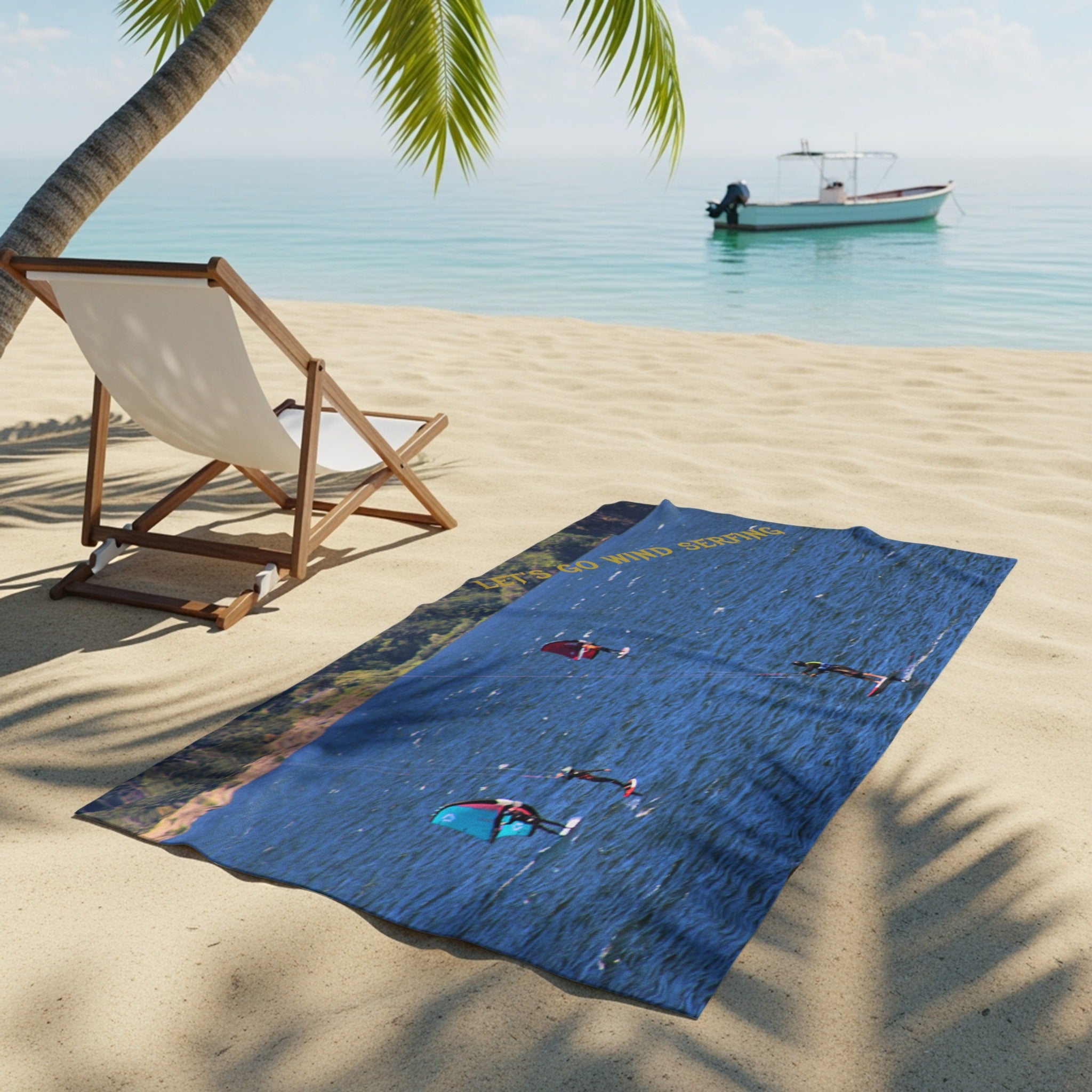 Vibrant Beach Scene Printed Towel for Relaxing Summer product