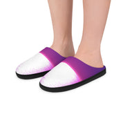 Stylish Purple and White Gradient Design Slip-On Slippers
