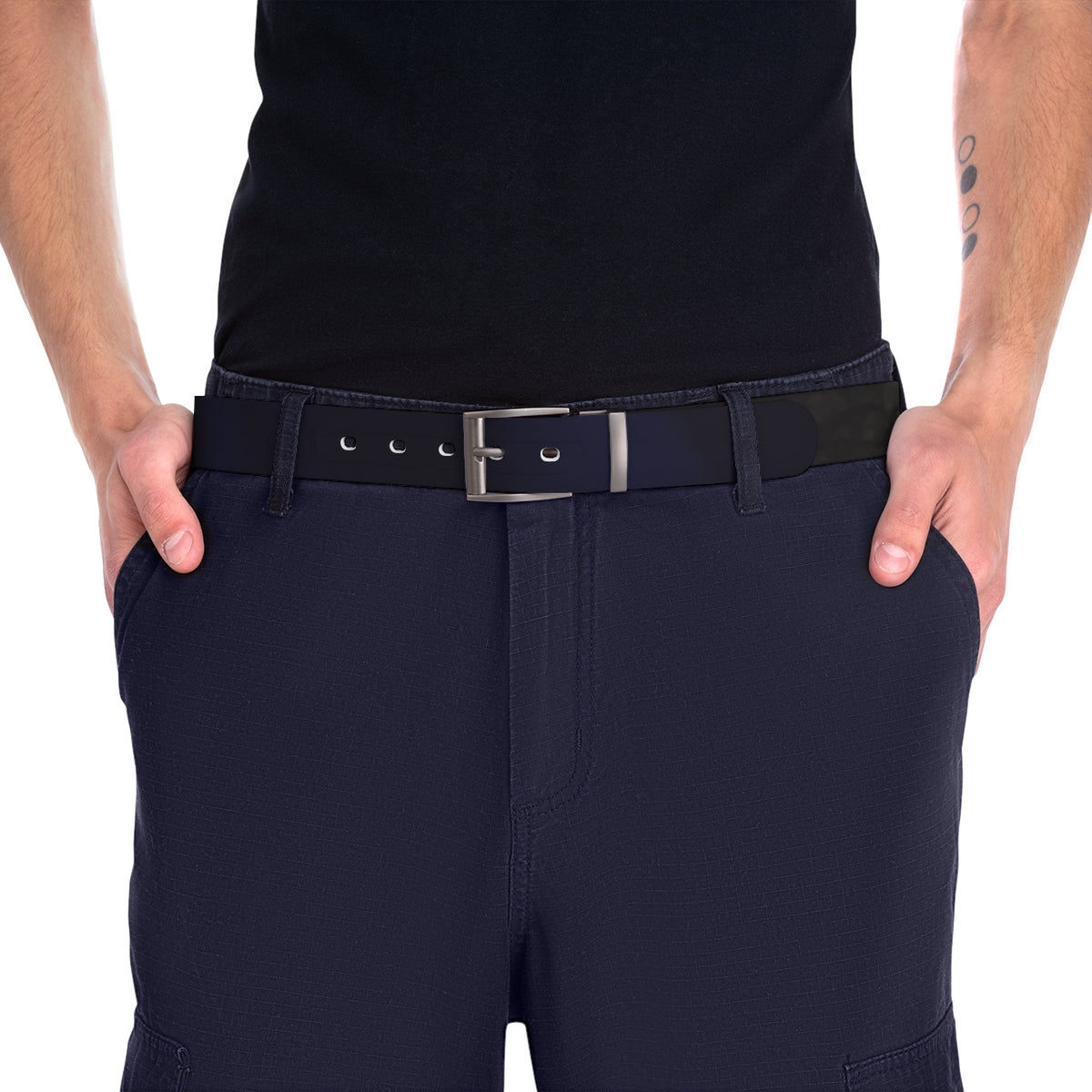 Stylish Men's Belt with Metal Buckle for Any Occasion