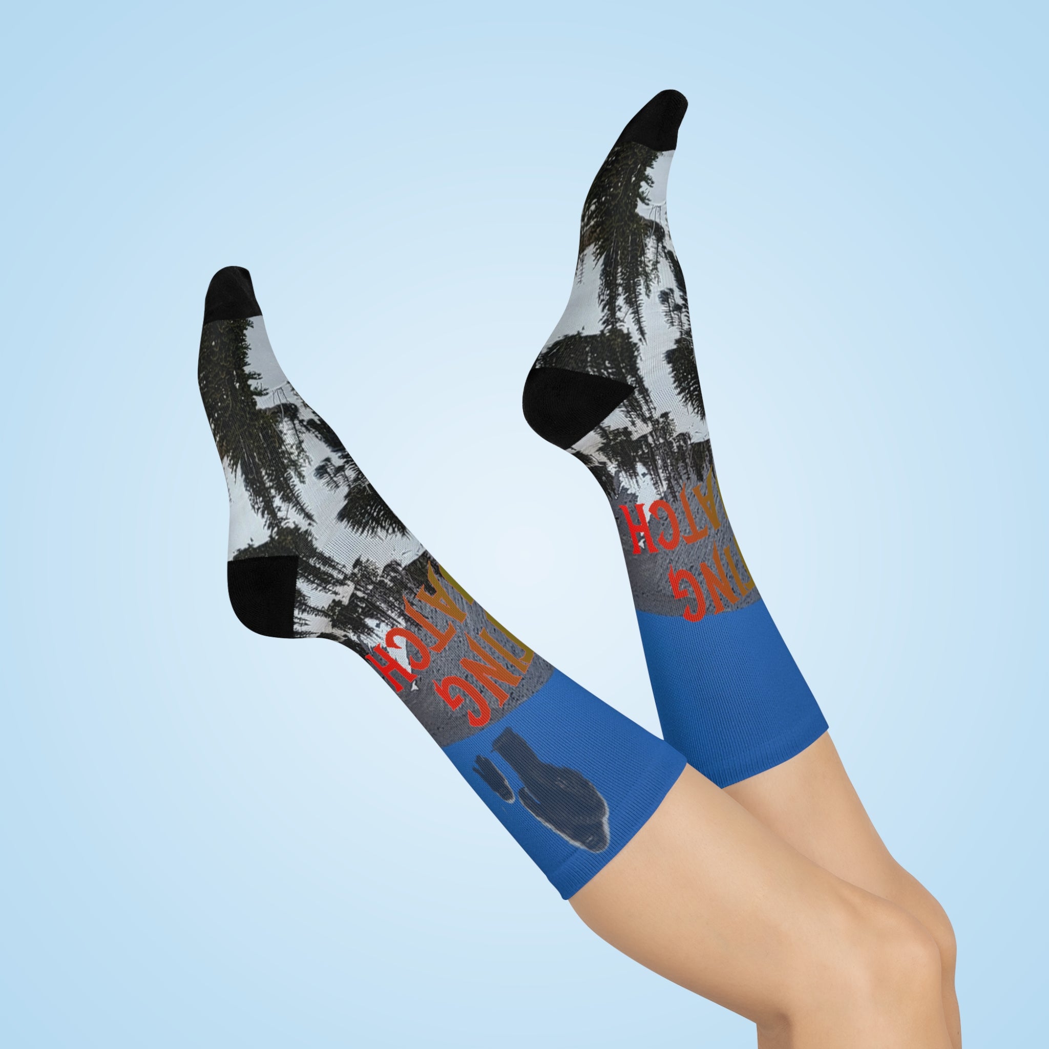 Vibrant Nature Hiking Themed Socks product type