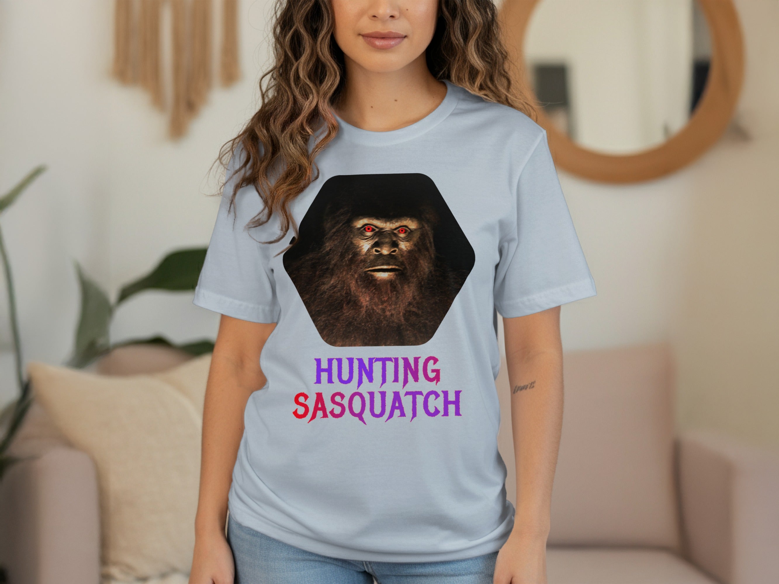 Hunting Sasquatch Halloween Themed Tshirt product type