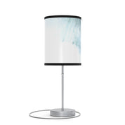 Modern White and Blue Table Lamp with Metal Base