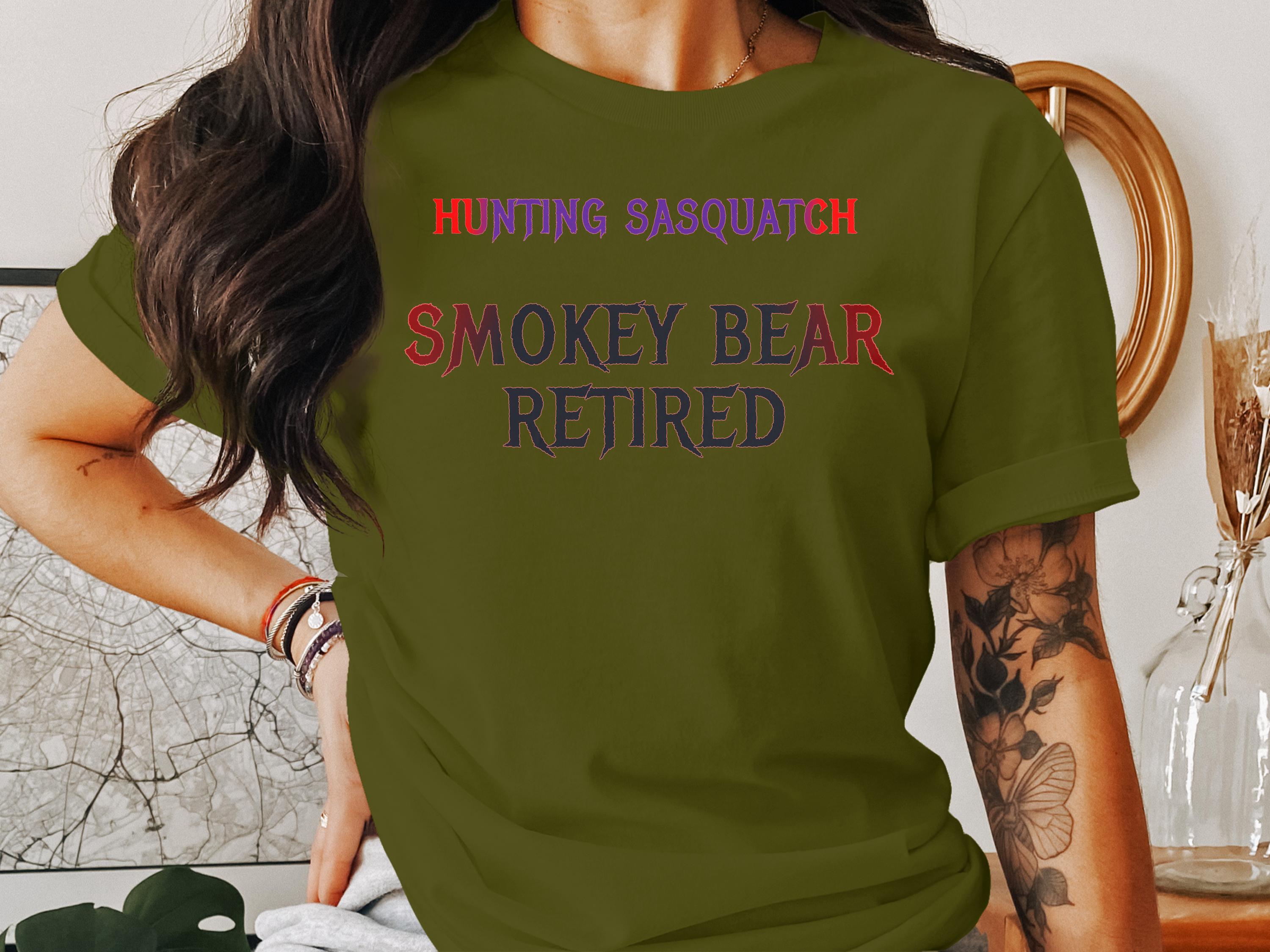 Hunting Sasquatch Smokey Bear Retired t-shirt product