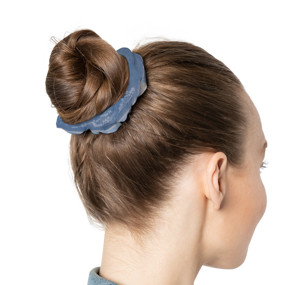 Stylish Blue Hair Bun Holder for All Hair Types