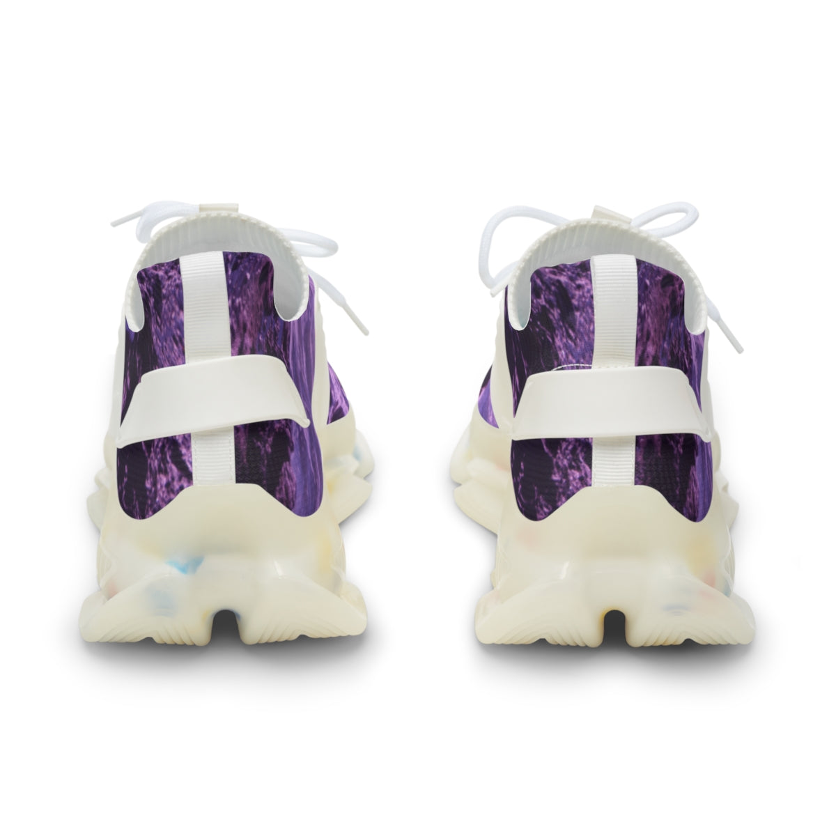 Stylish Purple Patterned Lace Up Unisex Sneaker