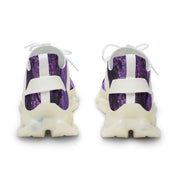 Stylish Purple Patterned Lace Up Unisex Sneaker