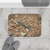 Dragonfly on Rocky Ground Printed Bathroom Mat