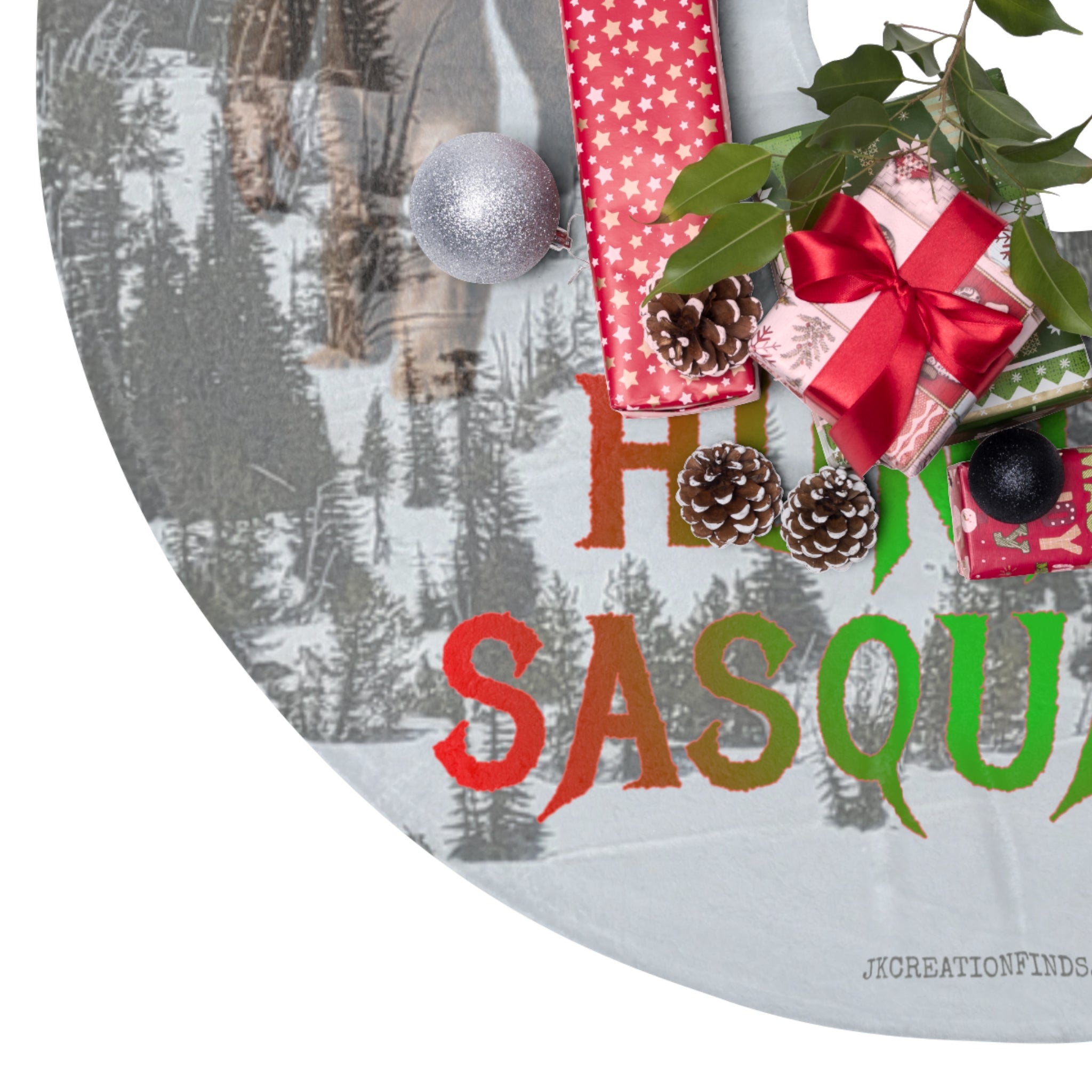 Festive Holiday Funny Tree Sasquatch Skirt Decoration product