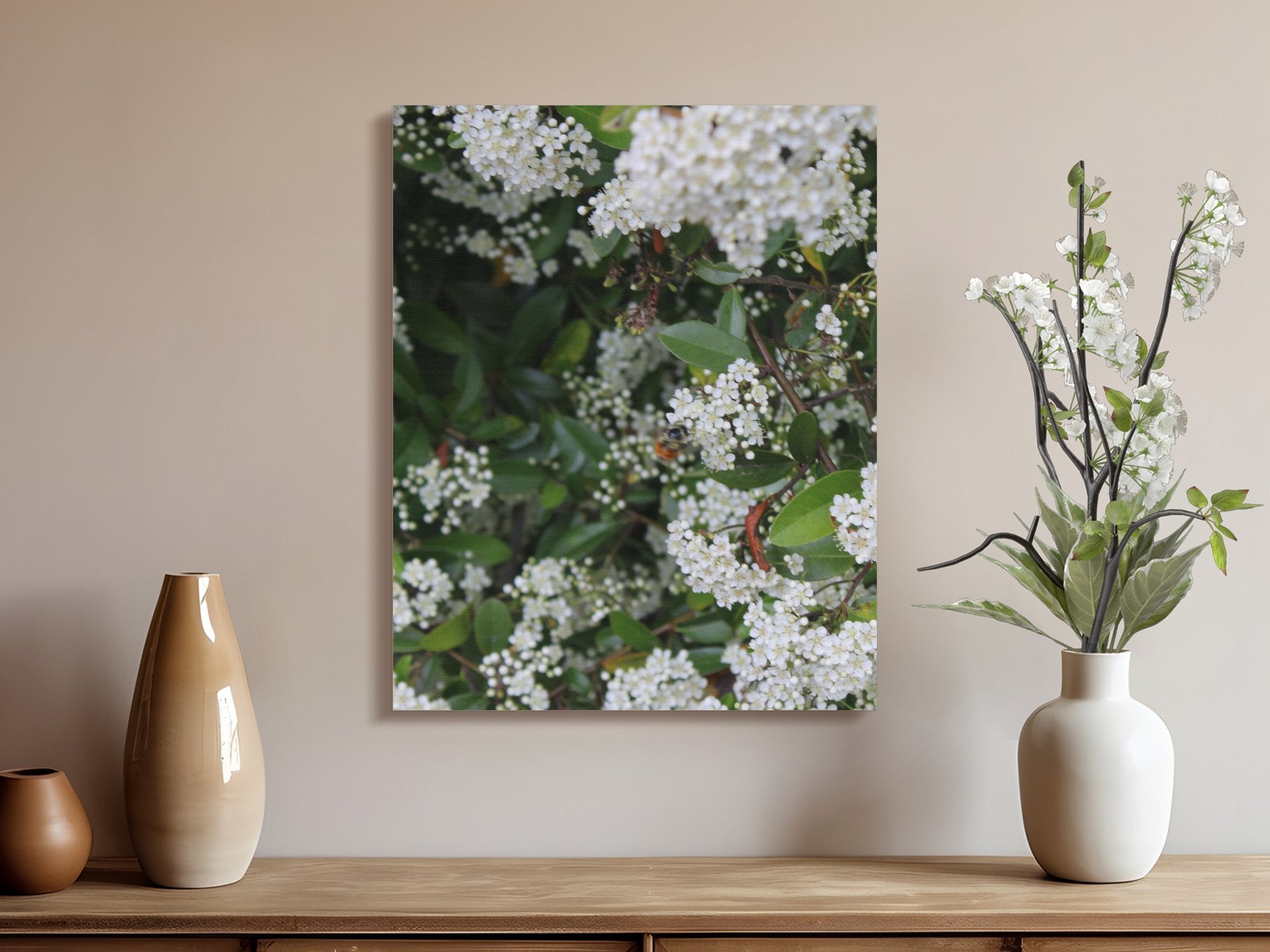 Beautiful White Flowers Canvas Wall Art product type